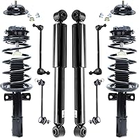 Vista 29 de Detroit Axle - Kit de puntales delanteros para Ford 2000-2004 Focus 2 puntales con muelle helicoidal 2 brazos de control inferiores con rótulas 2001