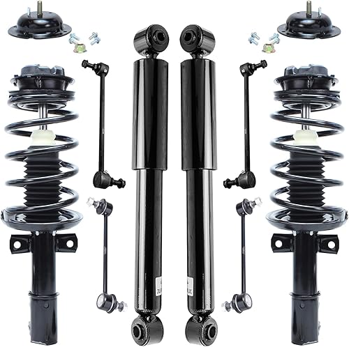 Miniatura 29 de Detroit Axle - Kit de puntales delanteros de 6 piezas para Chevrolet Aveo Aveo5 Pontiac G3 Wave, barra estabilizadora, varillas de acoplamiento