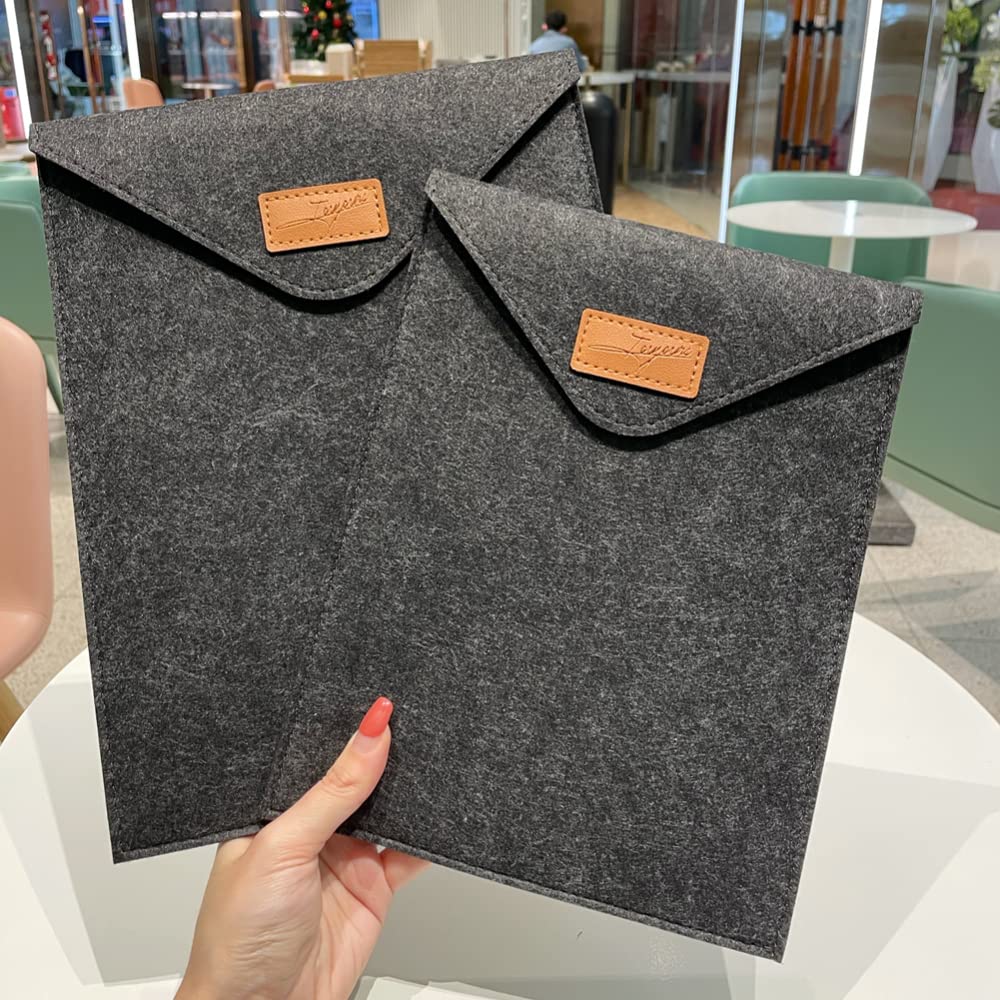 Toujours 9-11 Inch Tablet Felt Sleeve Case Fits iPad 7th Generation 10.2 inch 2019 iPad Air 3 iPad Pro 10.5 inch iPad Pro 11 iPad 9.7 (11 inch, Dark Grey)