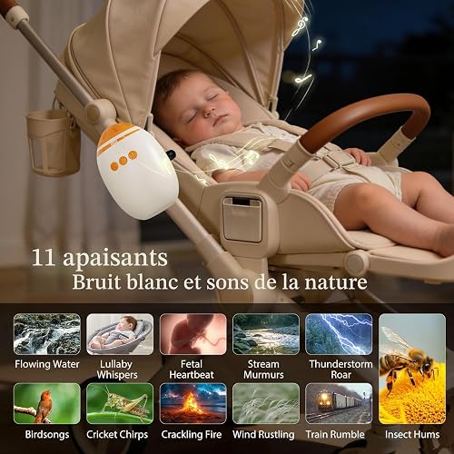 Fizzyo Baby Rocker Rechargeable, Hands-Free Baby Bouncer Vibrating Soother Gently Rocks Any Stroller or Pram, Portable Stroller Rocker White Noise Machine with 11 Sounds Sleep Aid Newborn Essentials - 4