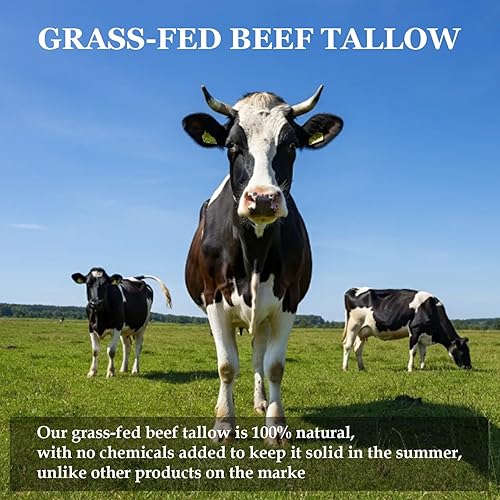 Miniatura 6 de Tallow For Skin Bálsamo de miel de 7 onzas sin perfume alimentado con pasto de carne seca hidratante facial Mantequilla corporal orgánica con loción