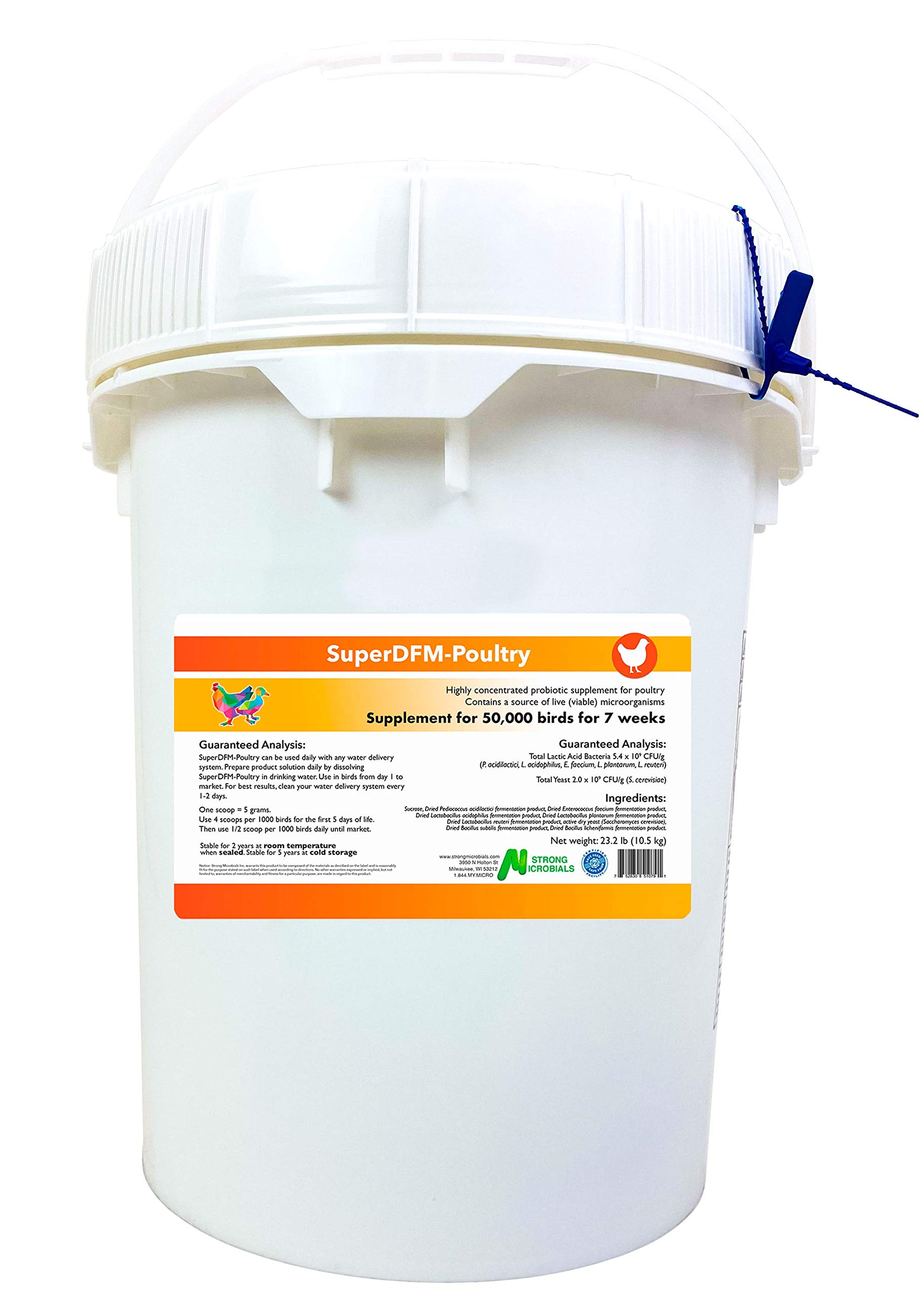 SuperDFM-Poultry, Probiotic for Poultry, 50,000 Applications for 7 Weeks