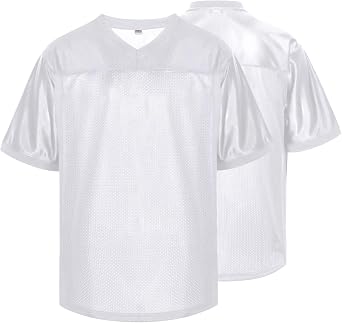 babyhealthy Blank Football Jersey,Mesh Practice Plain Football Shirt | 90s Hip Hop Retro Active,Unisex,Workout Dry-Fit,Soccer Sports Tee