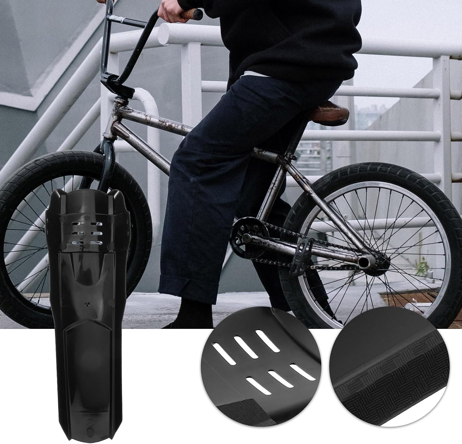 Toddmomy Professional Bike Mudguard Carbon Fiber Hard Shell Front Rear Cycling Mud Guard Outdoor Mud Guards Protective Bike Fender