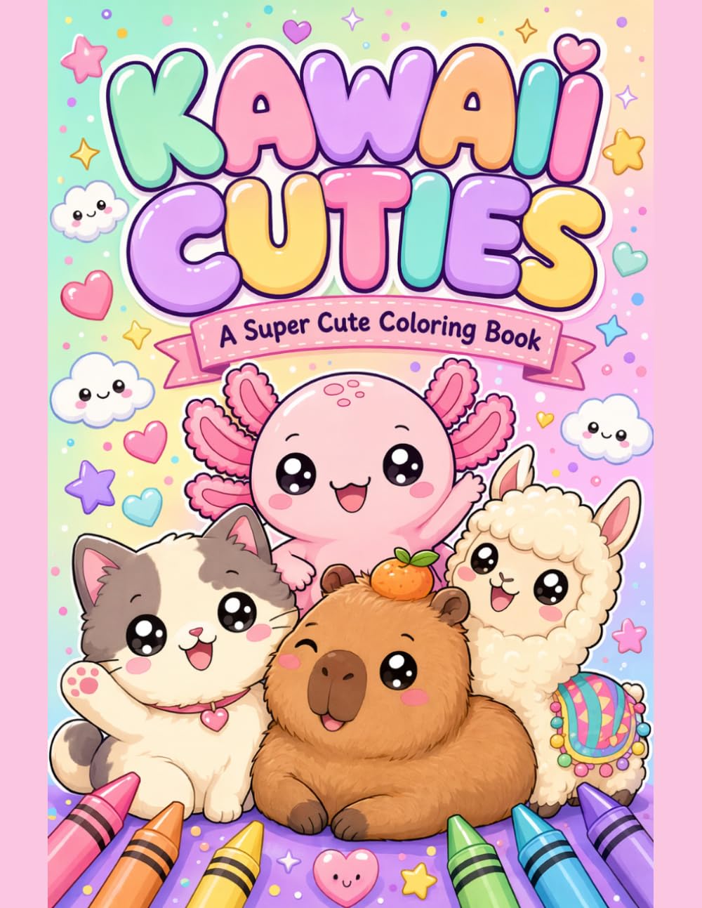 Kawaii Cuties - A Super Cute Coloring Book for Kids: A Super Cute Coloring Book for Kids