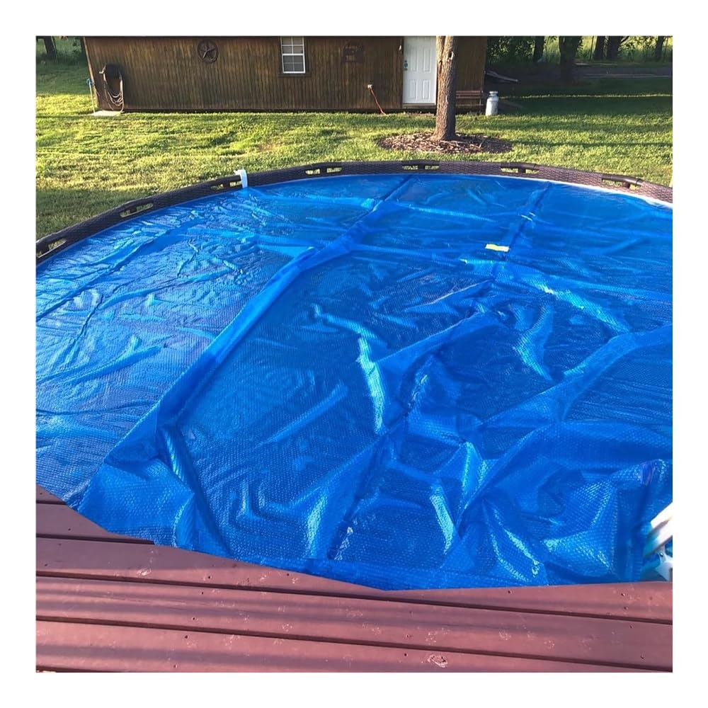 Couverture solaire de piscine ronde 300cm bâche d'été et hiver découpable