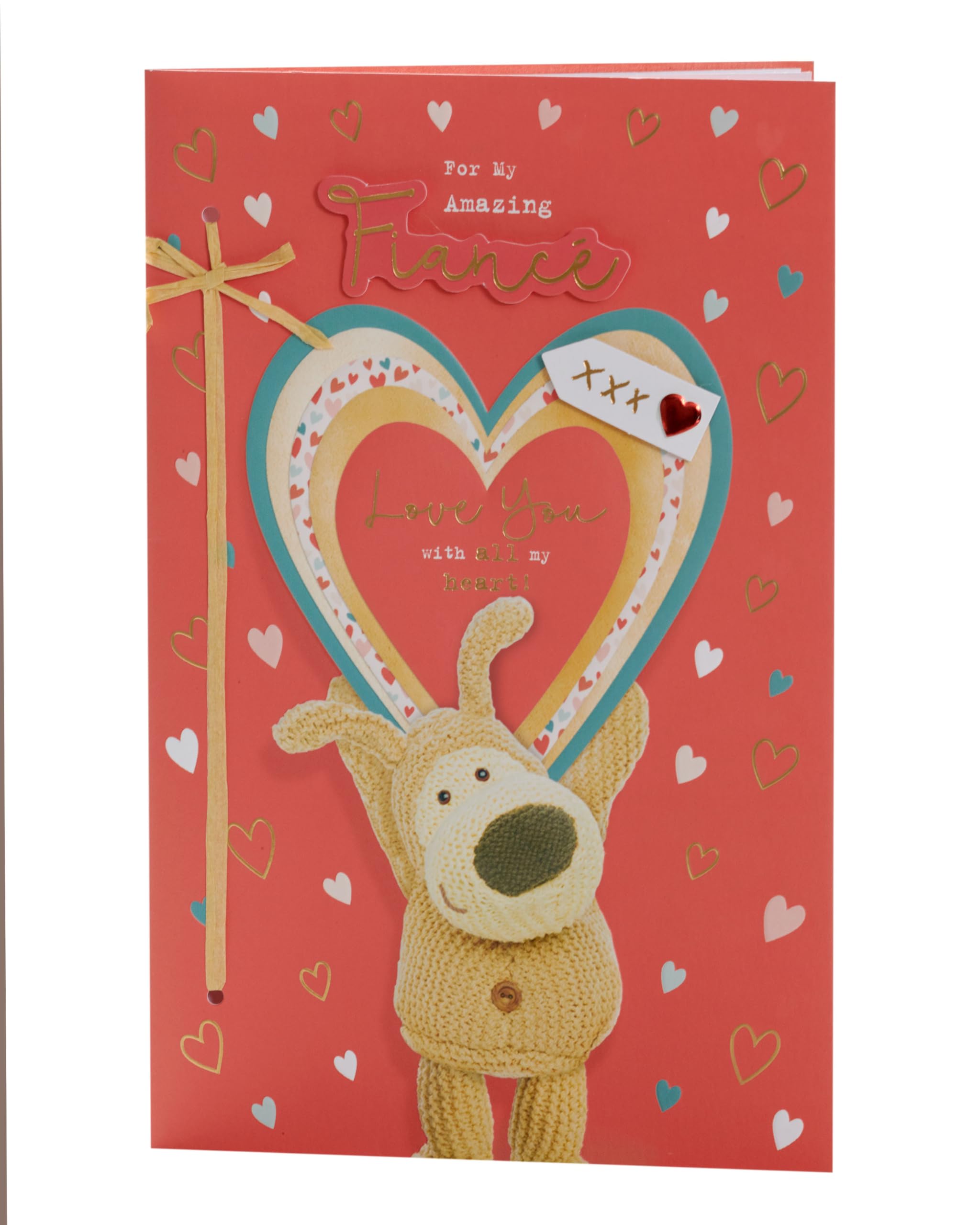 Scatto 760-SV Biglietto San Valentino appendibile con busta, misura 11.5x17cm, colore bianco/ rosso