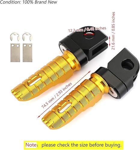 Miniatura 33 de Mad Hornets Reposapiés delantero Piernas para KAWASA-KI Z300 Z400 Z800 Z650 Z900 Z1000 NIN-JA 650 Rojo -,Negro