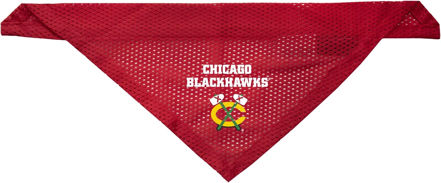 Littlearth Chicago Blackhawks Dog Cat Mesh Jersey Bandana Alternate S/M