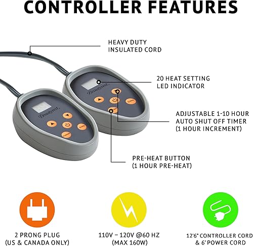 Miniatura 4 de Beautyrest - Manta Eléctrica Reversible de Felpa ultraligera - Manta Eléctrica, Regulador de Múltiples Niveles de Calor Acogedor Sofá Sala de Estar,