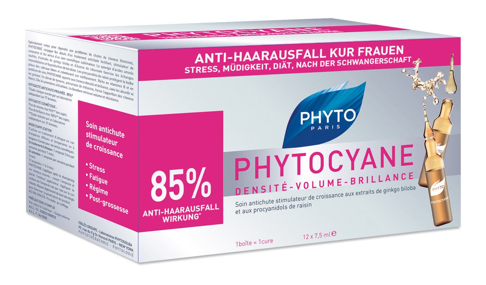Phyto Phytocyane Revitalising Thinning Hair Treatment 12 x 7.5ml