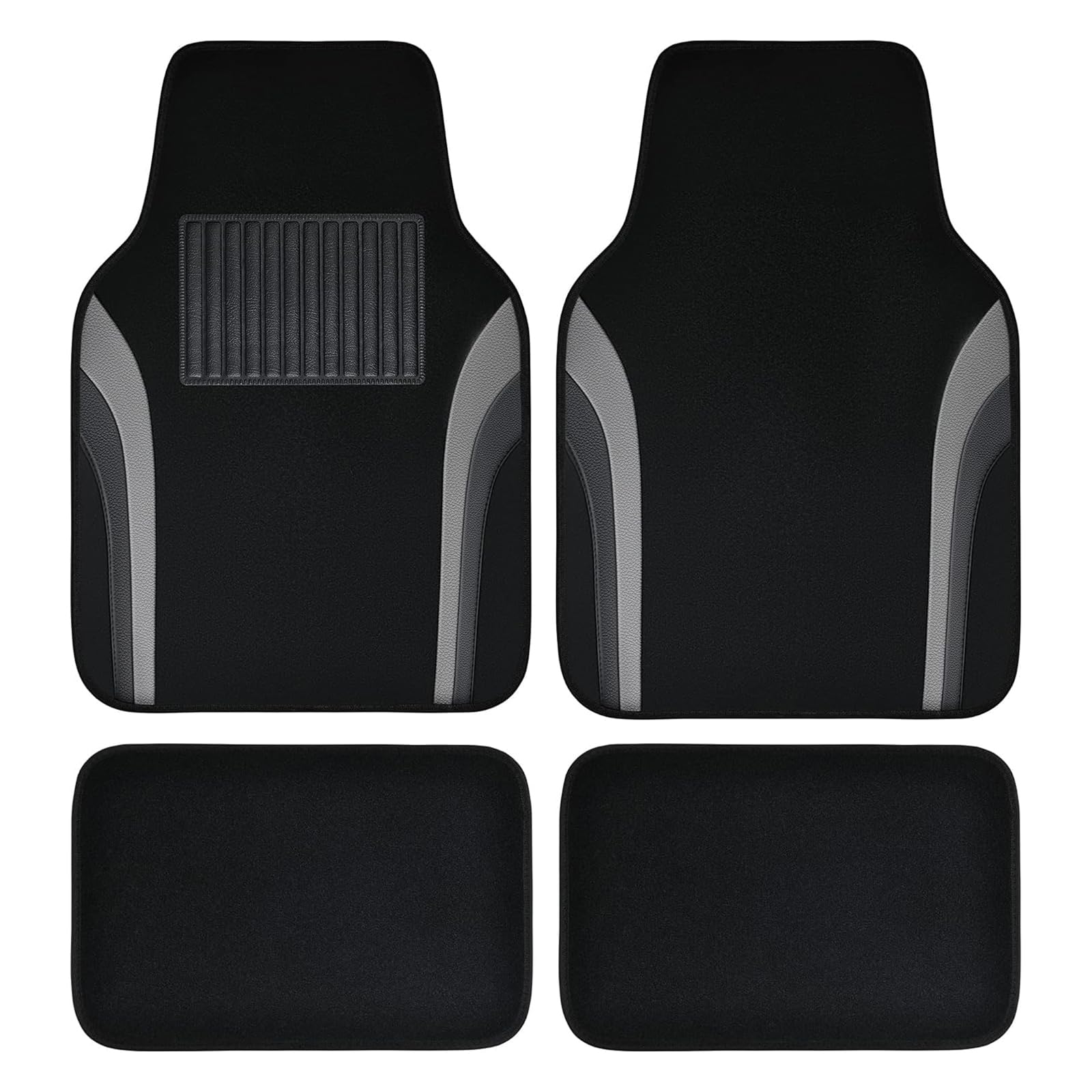LUUXWPFZ 4 Pcs Set Car Mats, for Ford Transit Tourneo Custom L1 L2 Heavy Duty Waterproof Full Set Floor Carpets with Anti-Slip Backing and Heel Pad Protection,B