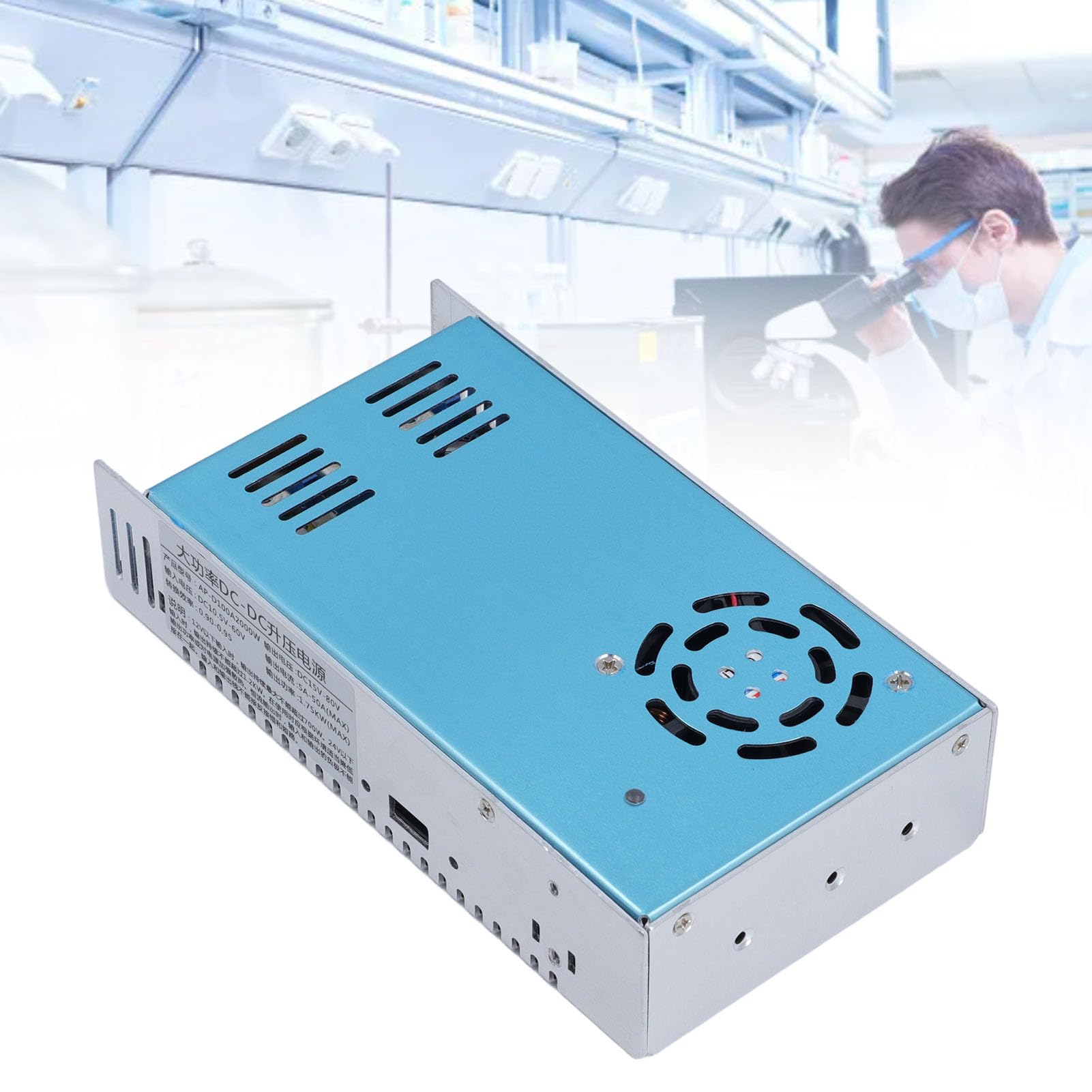 Przetwornica Prądu Stałego Dużej Mocy, Regulator Napięcia Step-up 2000 W 100 A do Taśm LED, Pompy, Telewizji Przemysłowej, Drukarki 3D, Komputera Laboratoryjnego, AP-D100A2000W,