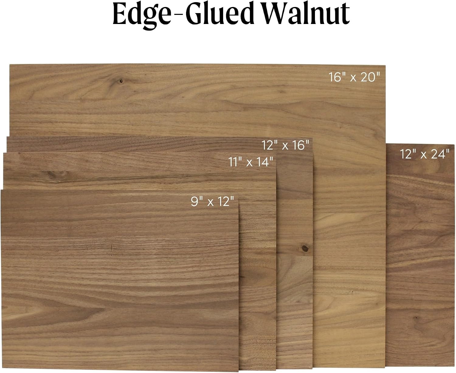 Edge-glued Board by Walnut Hollow, Walnut, 12" x 16" x 3/4", (Pack of 3), Heavy-Duty, Project Ready, for Your Small Business, Home DIY, Décor, or Craft Projects