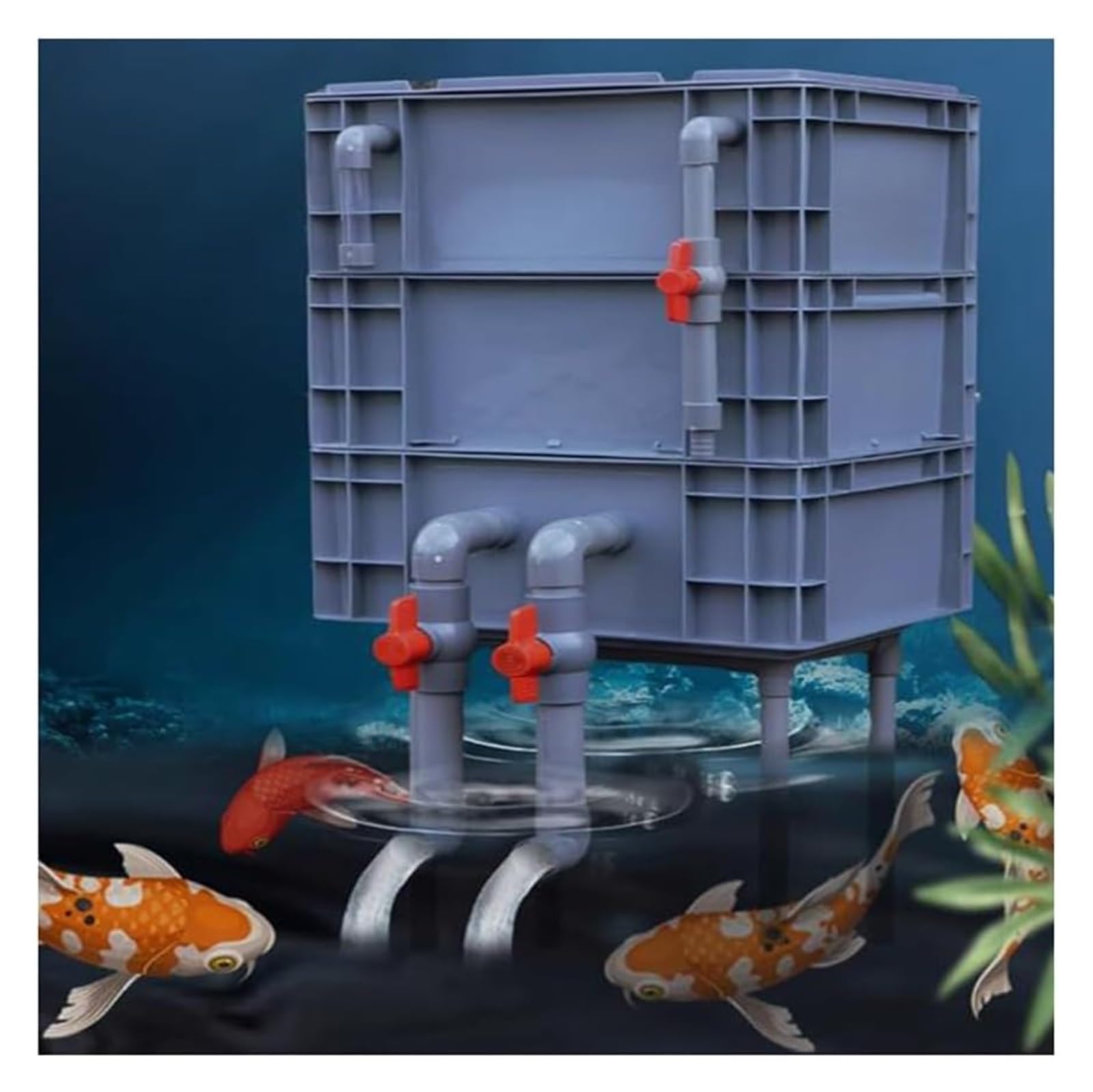 YNIYUJKL Filter Box,Aquarium Filter,External Aquarium Filter Box - Adjustable Water Flow, Ideal For Fish Tanks & Ponds, Diy Water Circulation System - Enhance Filtration & F,Grey-30x20x35cm