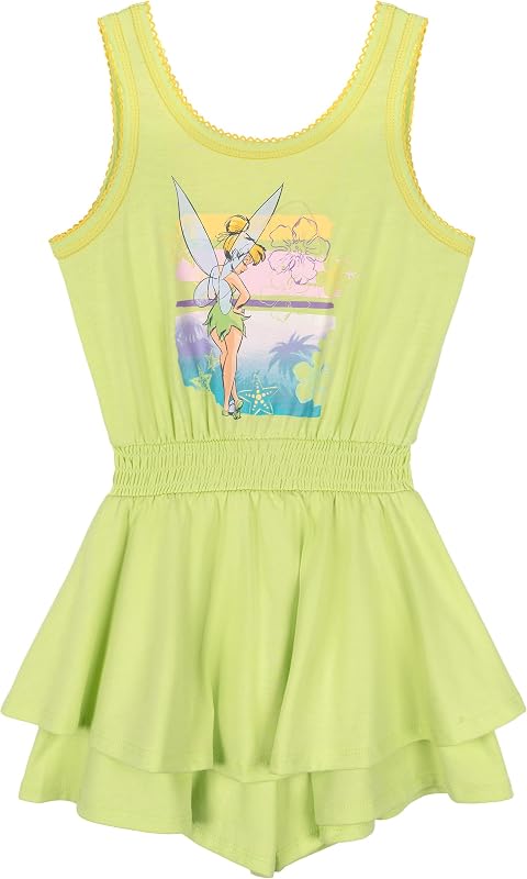 Girls Romper With Skirt Overlay Toddler to Big Kid Sizes (2T - 14-16)