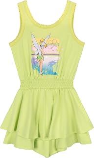 Girls Romper With Skirt Overlay Toddler to Big Kid Sizes (2T - 14-16)