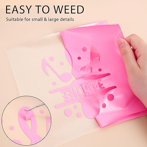 Miniatura 10 de HTVVETUR Vinilo termotransferible naranja HTV de 12 pulgadas por 35 pies, para rollos de camisetas HTV para todas las máquinas cortadoras, fácil de