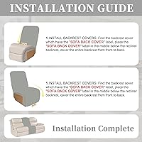 Vista 437 de Fundas 100% impermeables para sofá reclinable seccional, fundas para sofá reclinable en forma de L, funda para sofá seccional de esquina