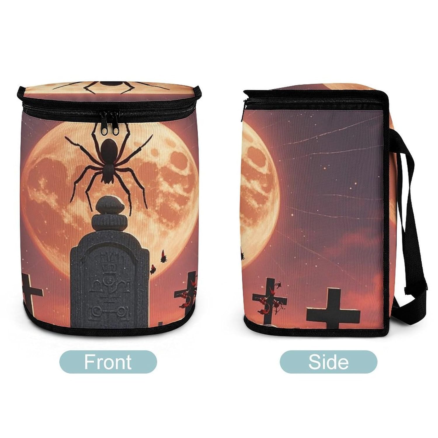 MUSM Leakproof Car Trash Can 2.5 Gallon, Durable Automotive Garbage Bag with Waterproof Liner, Spider Graveyard Trash Bag for Car, Truck, RV & Bathroom