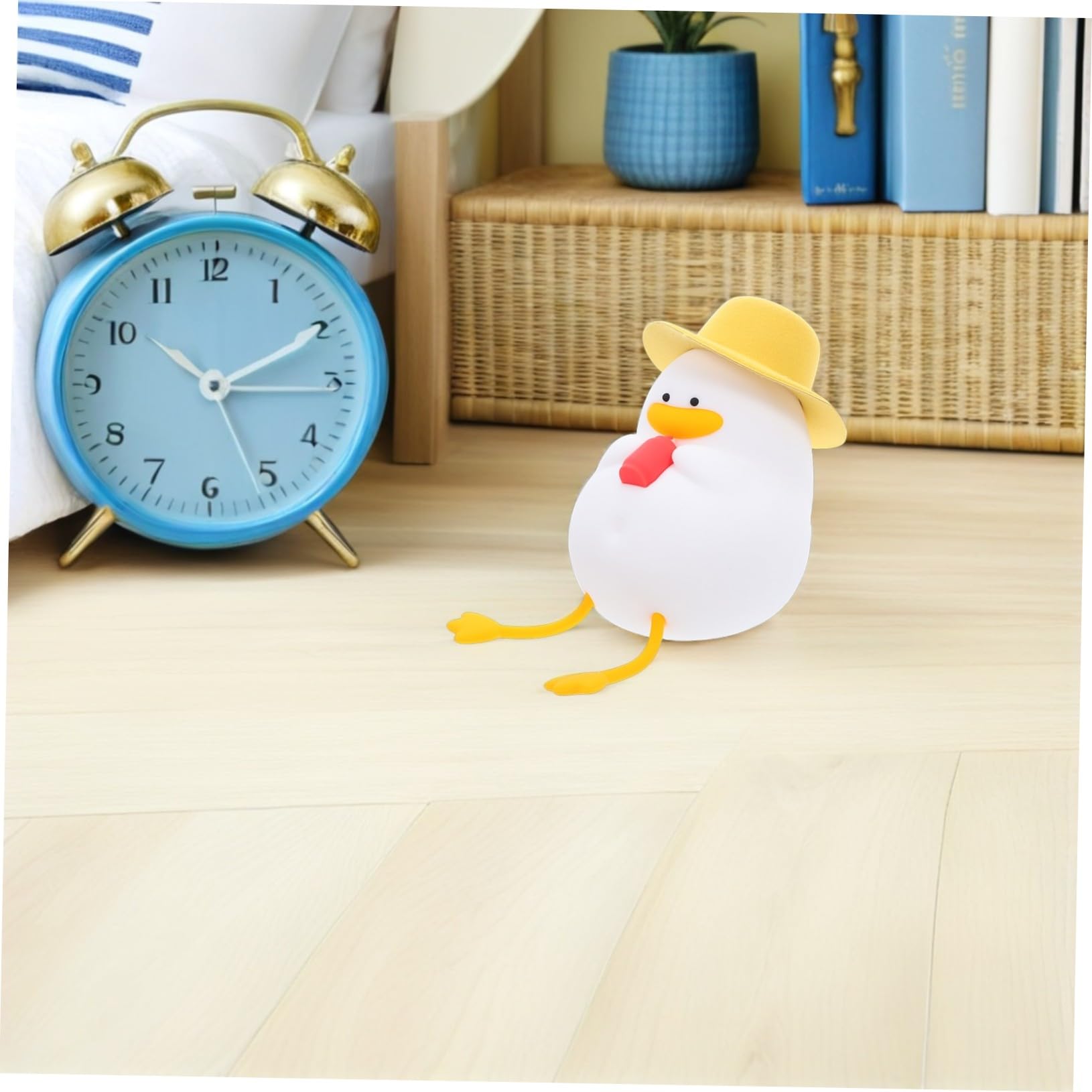 UKCOCO Lámpara de Noche LED Pato de Dibujos Animados de Silicona para Bebés | Amarillo, Abs y Pc, Control por Toque, Resistente a Caídas, para Tomas Nocturnas y Cambios de Pañal