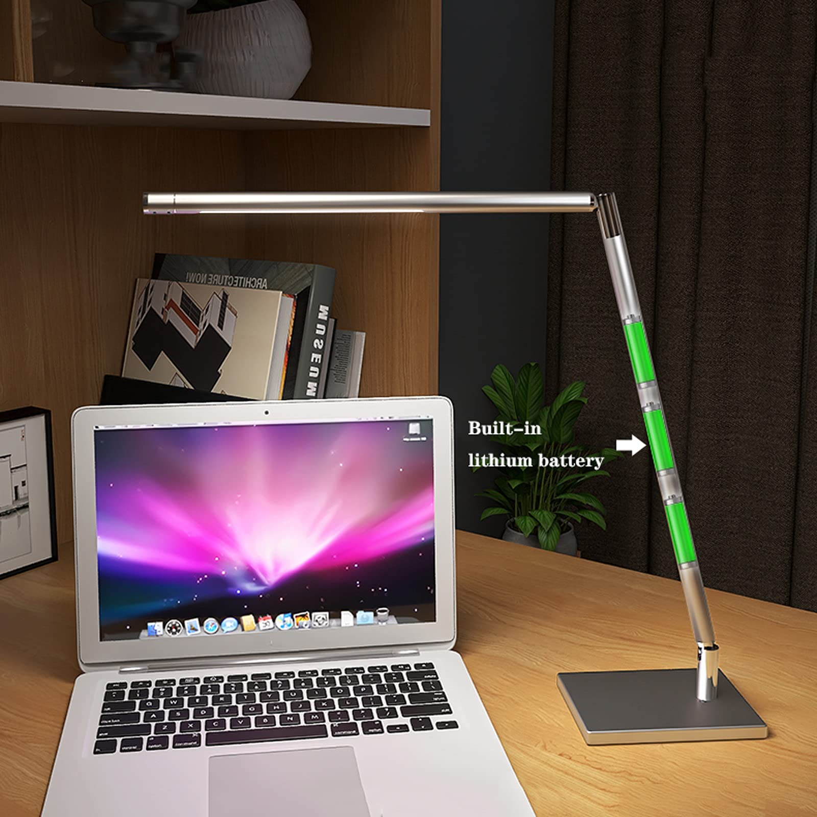 Lampada da studio Lampada da scrivania a led pieghevole Dimmerabile protezione dell'occhio Lampada da lettura con lampade da tavolo da ufficio in plug-in USB con timer automatico 30/60 min, luce fredd