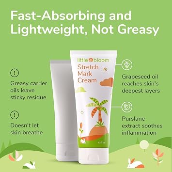 Stretch Mark Cream for Pregnancy, 120mL, Shea Butter Stretch Mark Removal, Anti Stretch Mark Cream with Vitamin C+E, Tummy Butter for Stretch Marks, Belly Butter Pregnancy Care