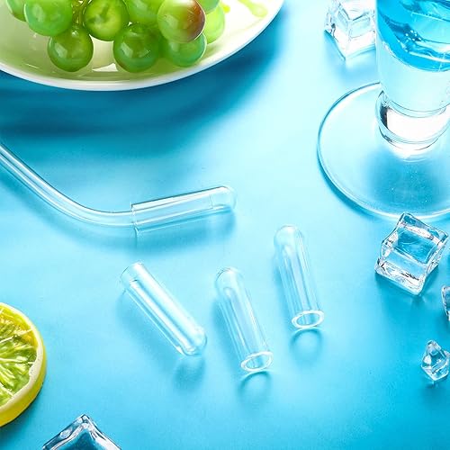 Miniatura 5 de 10 puntas de vidrio para pajillas, tapas transparentes, a prueba de polvo, para varios estilos de pajitas (0.472 pulgadas)