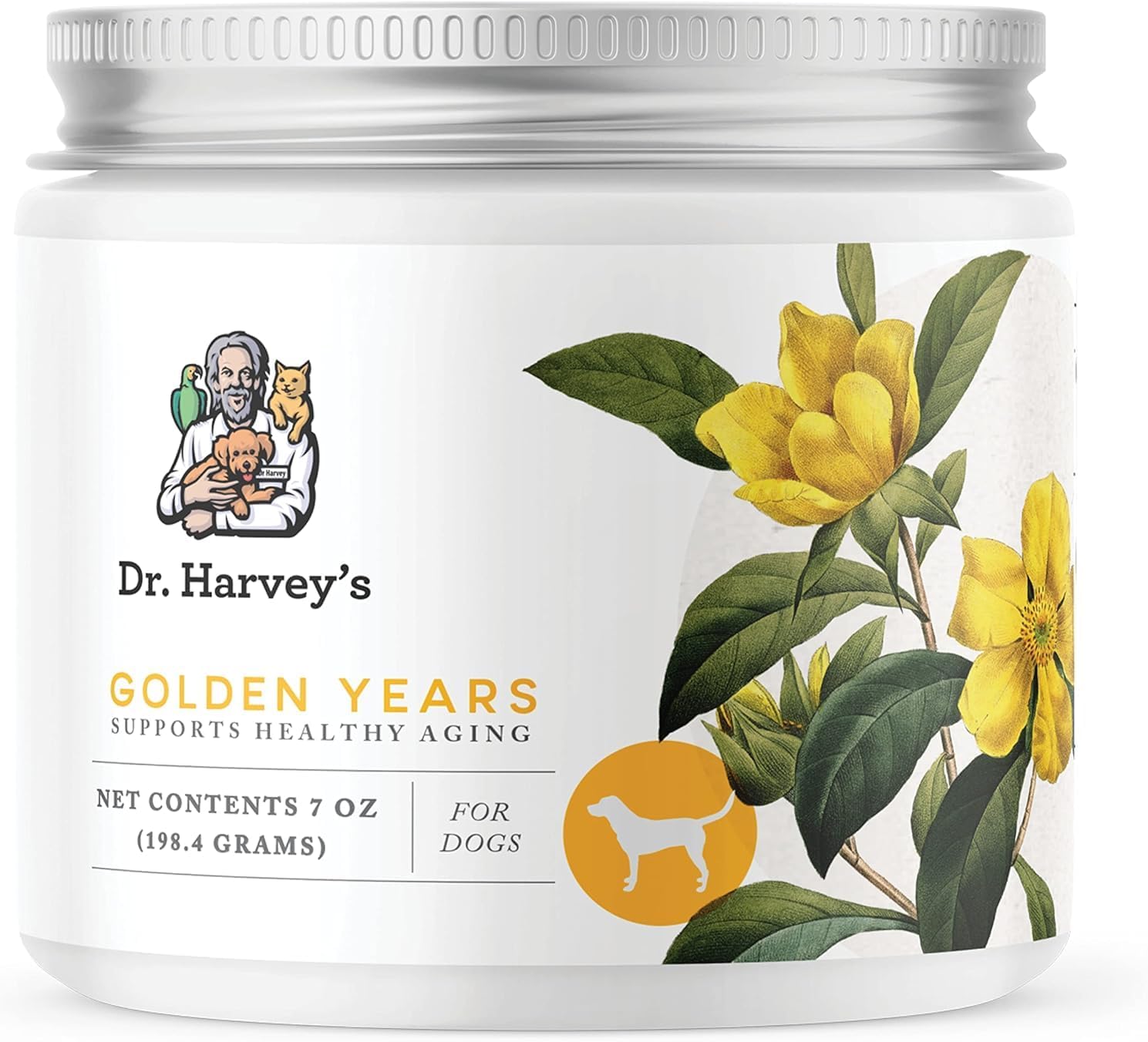 Dr. Harvey’s Golden Years Geriatric Herbal Supplement for Senior Dogs, 7 Oz