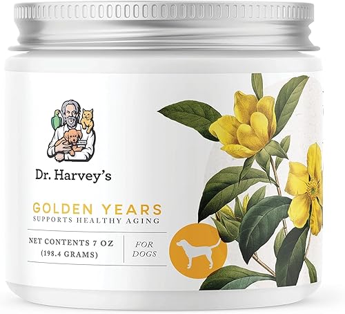 Dr. Harvey's Golden Years - Suplemento de hierbas geriátricas para perros mayores, 7 onzas