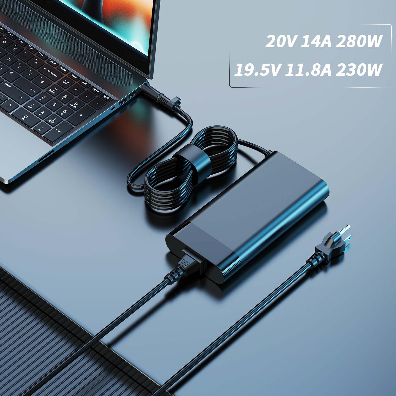 Alimentatore AC per Notebook da 280W 20V 14A Compatibile con HP Z2 Mini G9 G5 G4 G3 Thunderbolt Dock 280W G4 M52952-001 M52947-003 TPN-DA25 L00458-002 TPC-CA61