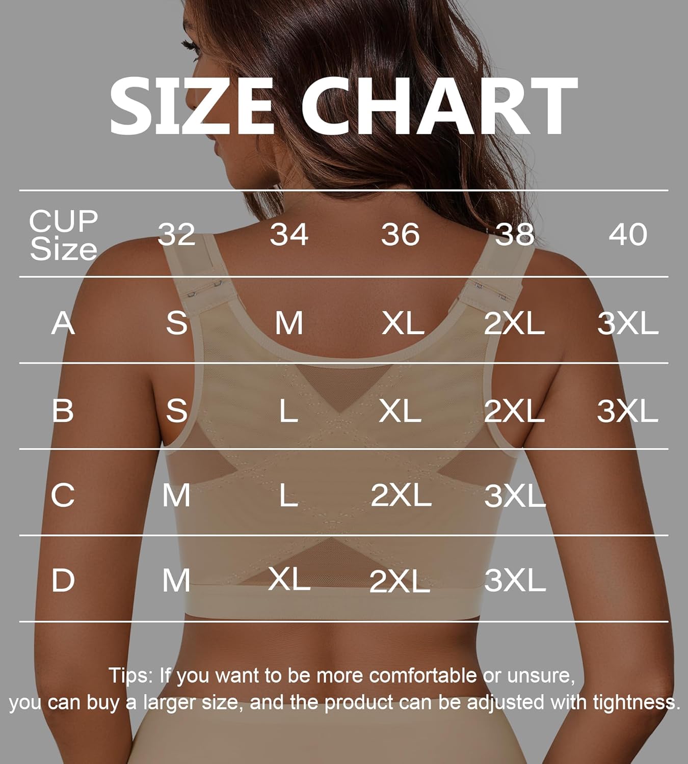 Front Closure Posture Corrector Wireless Bra Back Support Comfy Unlined Bras Full Coverage Bra with Nipple Covers - Image 7