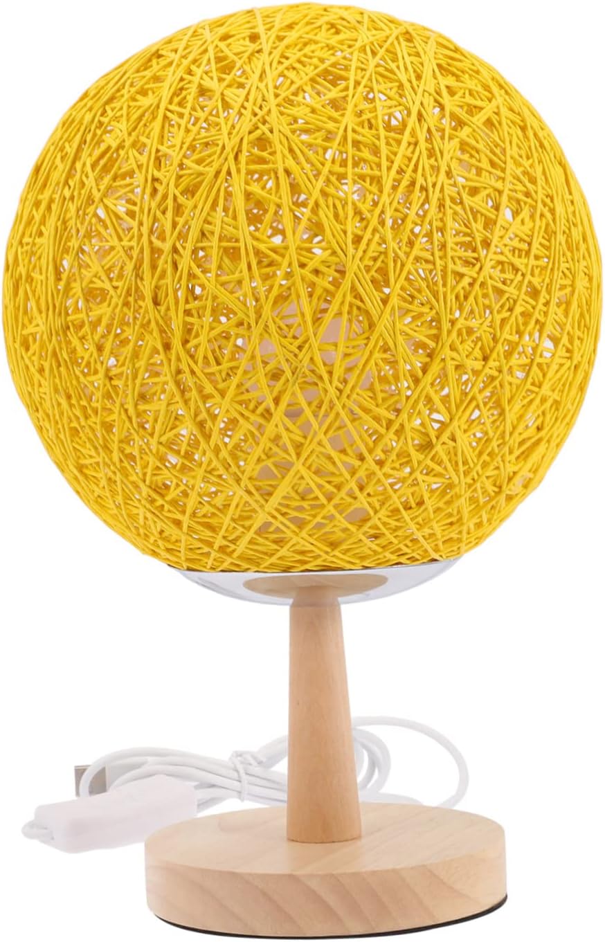 NUOBESTY 1set Creative Rattan Led Night Light for Boys and Girls Unique Desktop Table Lamp for Bedroom Living Room and Study Charming Decorative Accent for Rooms and Holiday Celebrations