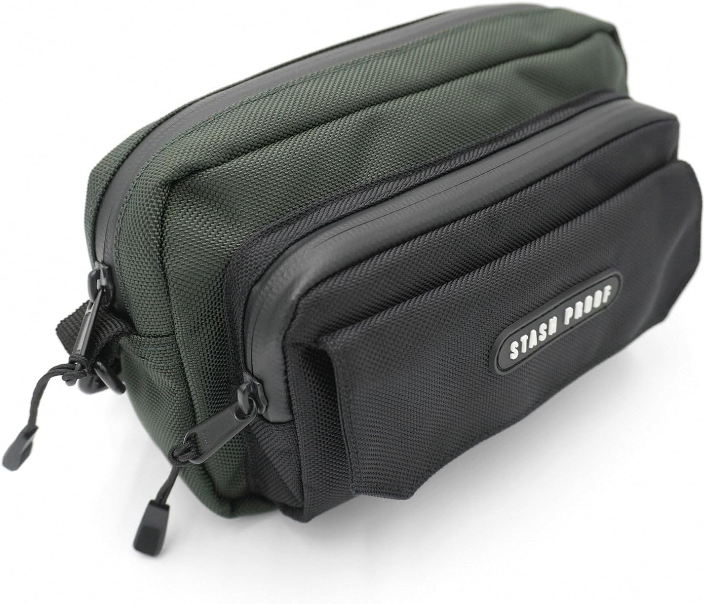 Flip Crossbody Bag in Green and Black Sling Bag, Small Chest Bag Daypack Fanny Pack Cross Body Bag for Hiking Traveling Outdoors - Image 8