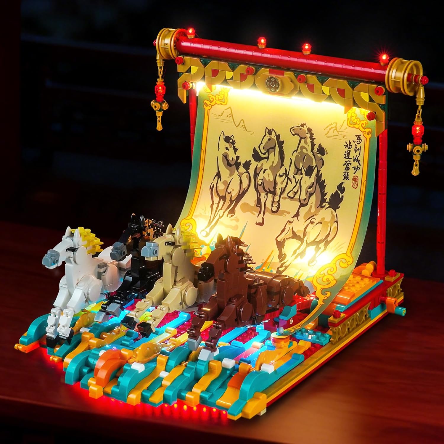 LED Lighting Compatible with Lego 80119 Galloping Horses Canvas - JUST Lights,Light Kit Compatible with Lego 80119 Galloping Horses Canvas,NOT Included The Mode
