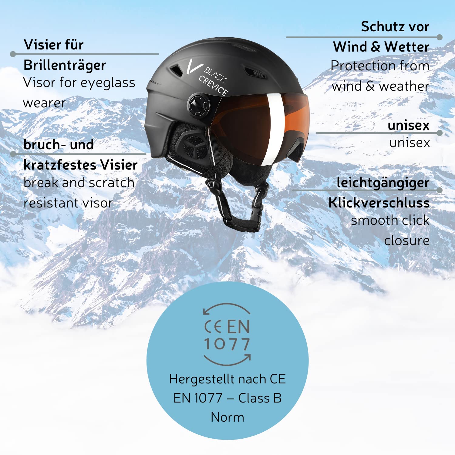 Black Crevice kask narciarski St.Anton 2, niebieski/limonkowy, XS