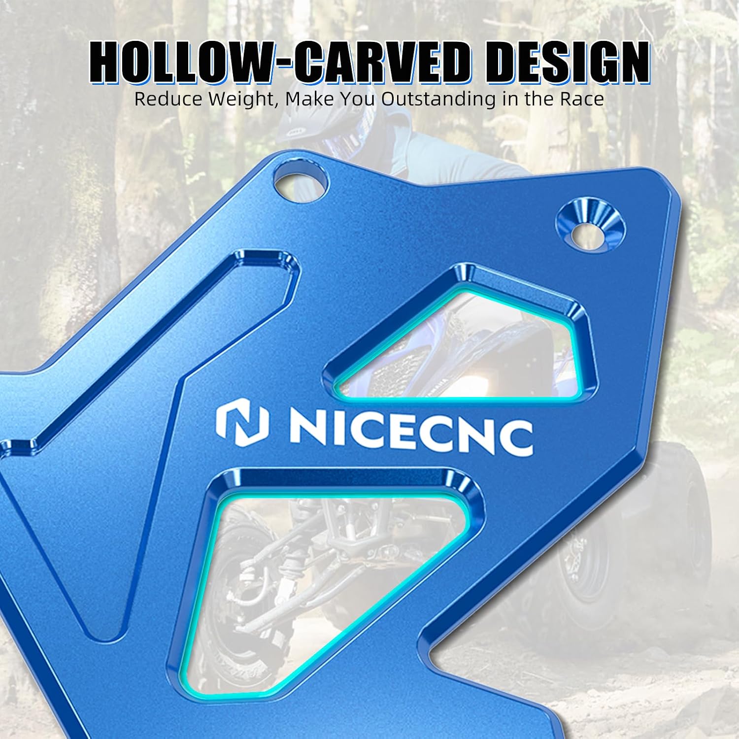 NICECNC Sprocket Cover Guard & Chain Saver, Blue Aluminum Engine Chain Cover Compatible with Yamaha Raptor 700 2006-2026, Raptor 700 Special Edition 2007, Raptor 700R 2012 2016-2026, See Fitment