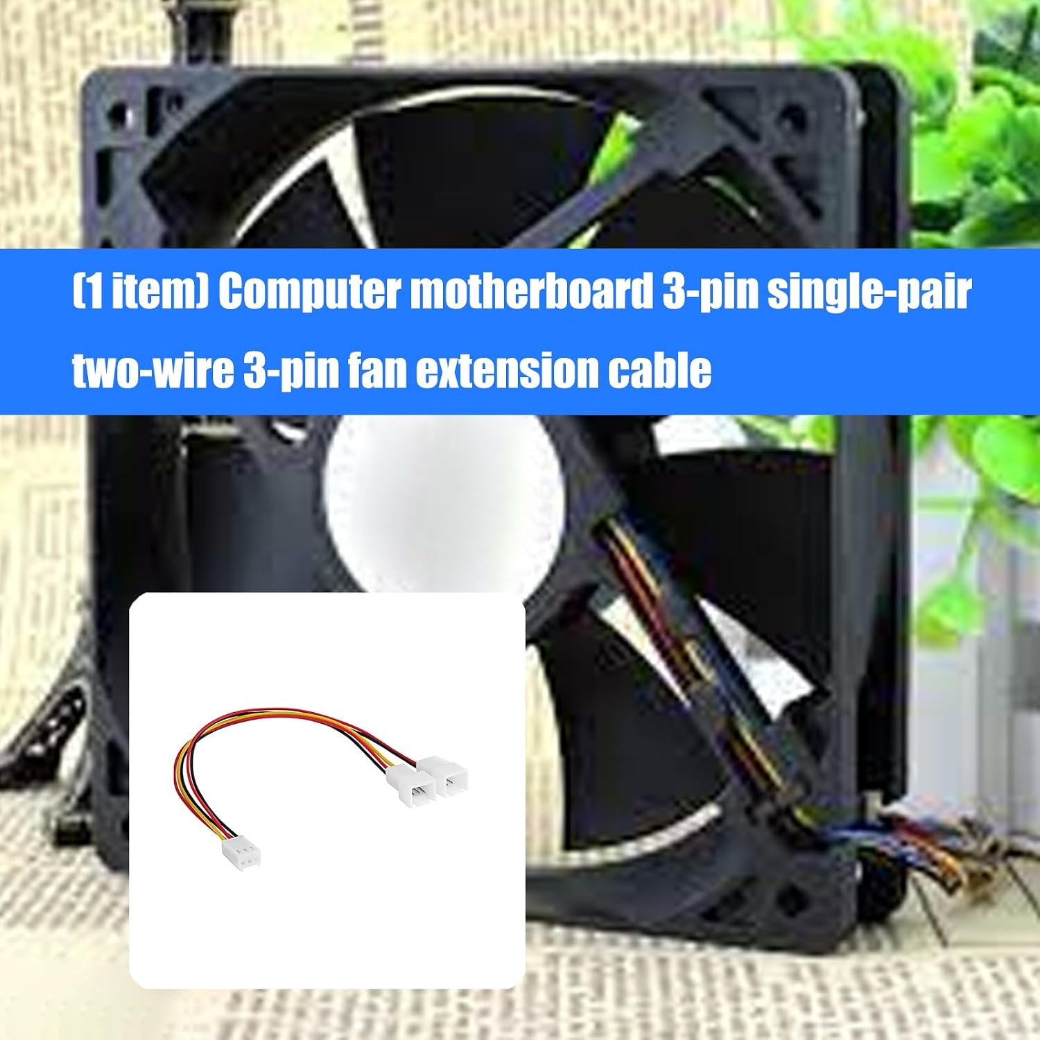 3Pin Fan Extension Cable for Various Motherboards Toolless Installation Flexible Design for Gaming Rigs Builds Two Fan Adapter