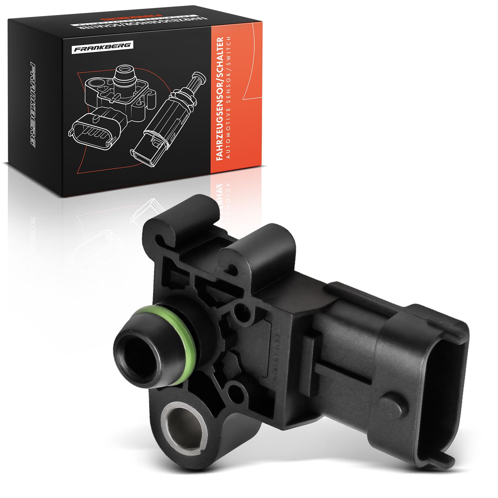 Frankberg Capteur de pression d'admission 3-Pôles Compatible avec Ecosport Focus III Break Fiesta VI CB1 CCN B-Max JK C-Max II DXA/CB7 DXA/CEU Remplacer# LR038762