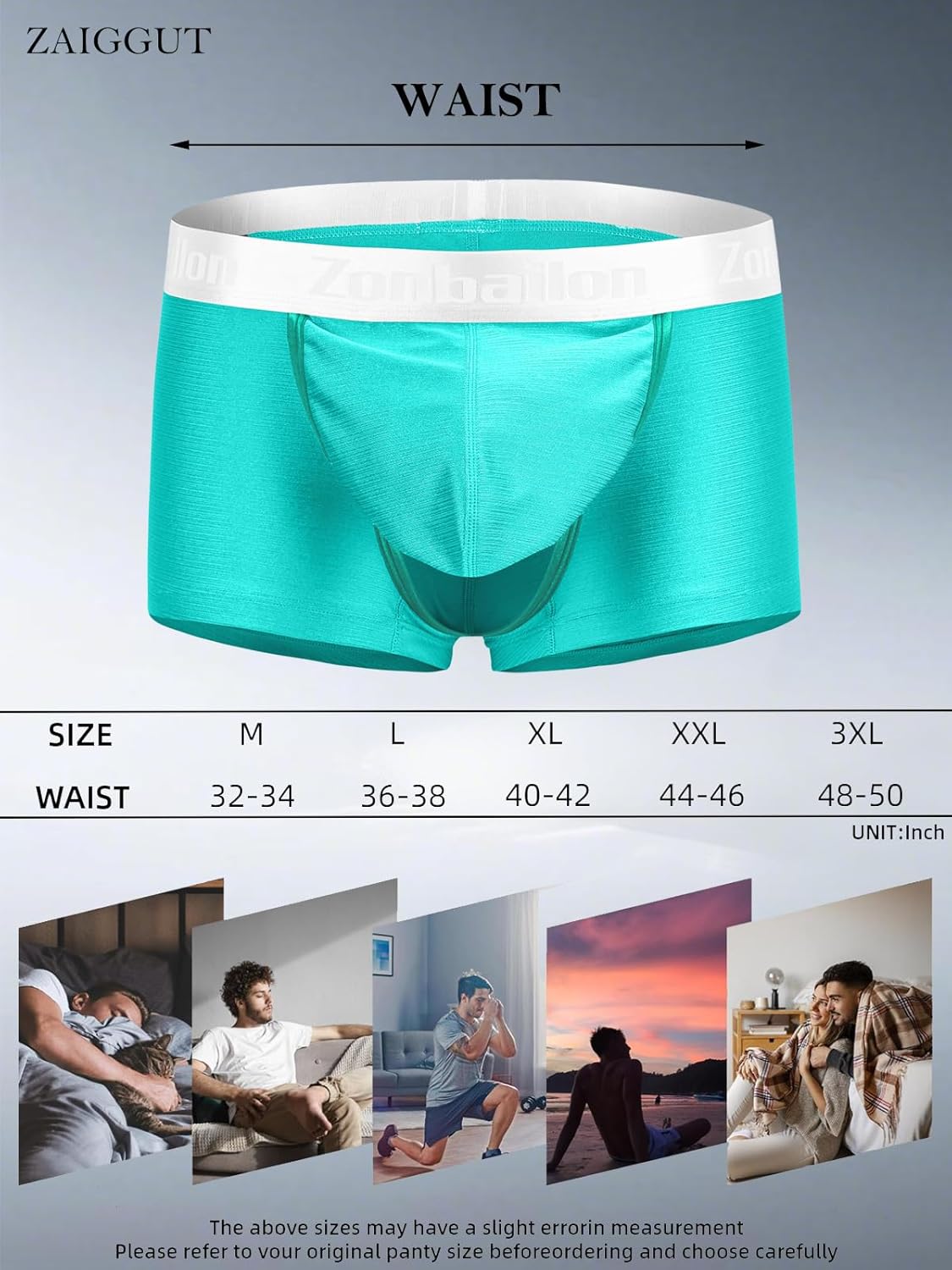 Mens Open Fly Underwear Breathable Ice Silk Boxer Briefs M L XL XXL 3XL - Image 5