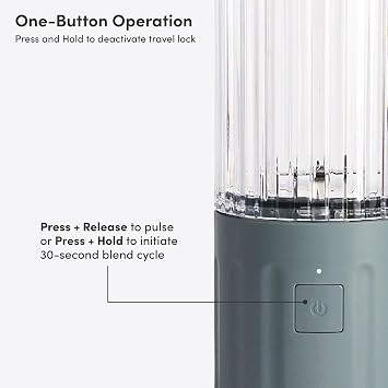 Beast GO Cordless, Premium Portable Blender for Shakes & Smoothies, 22oz Blending Vessel, Blends Ice & Frozen Fruit, Rechargeable USB-C Battery, Drinking Lid and Straw System (Mist)