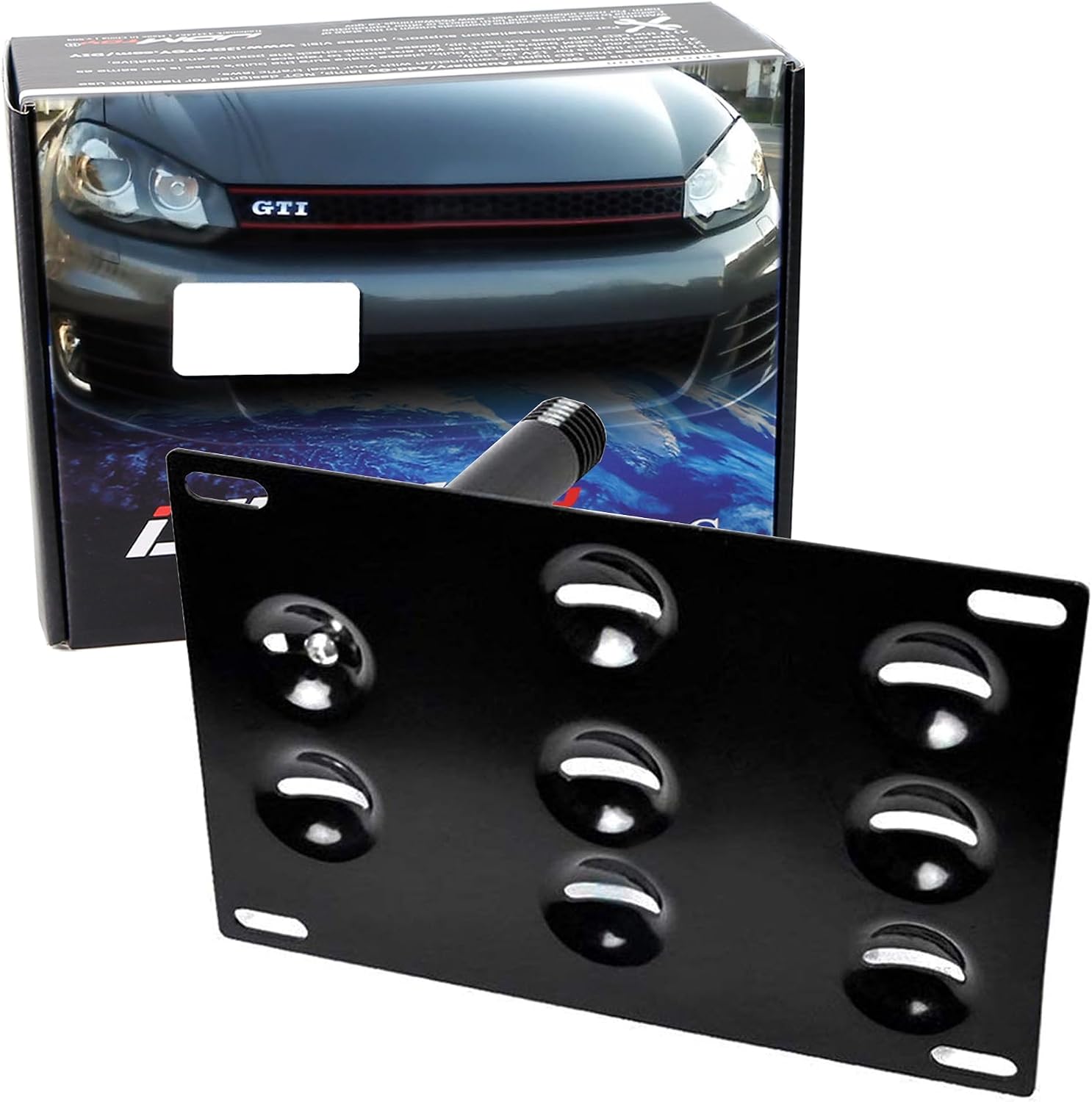 iJDMTOY Tow Hook License Plate Mounting Kit for VW Golf GTI/EOS
