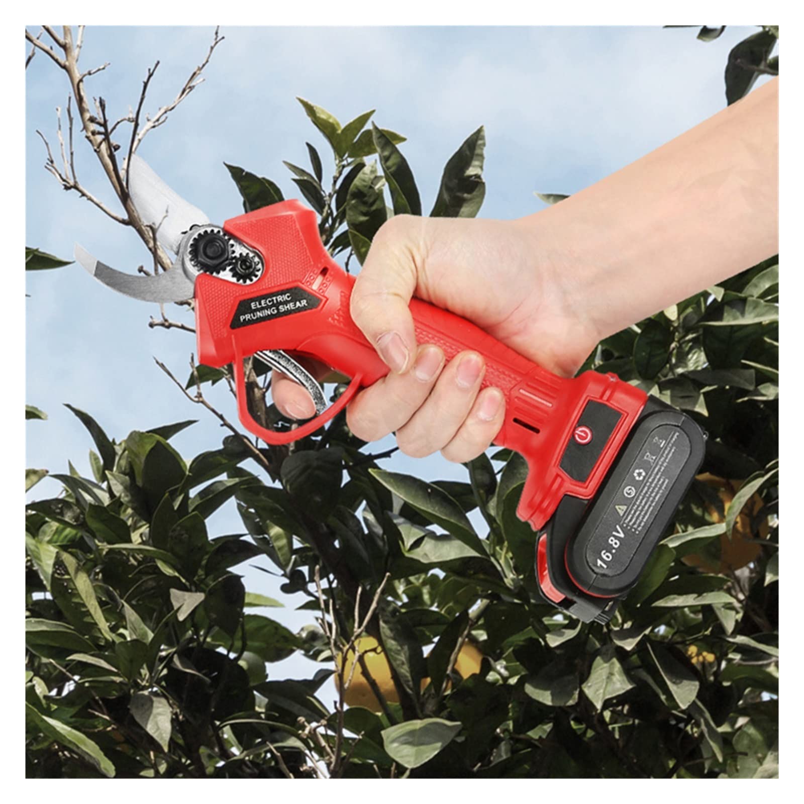 Sekatory Elektryczne X25 16.8V akumulatorowy sekator litowo-jonowy nożyce do przycinania wydajne drzewo owocowe Bonsai elektryczne gałęzie drzew Cutter Landscaping
