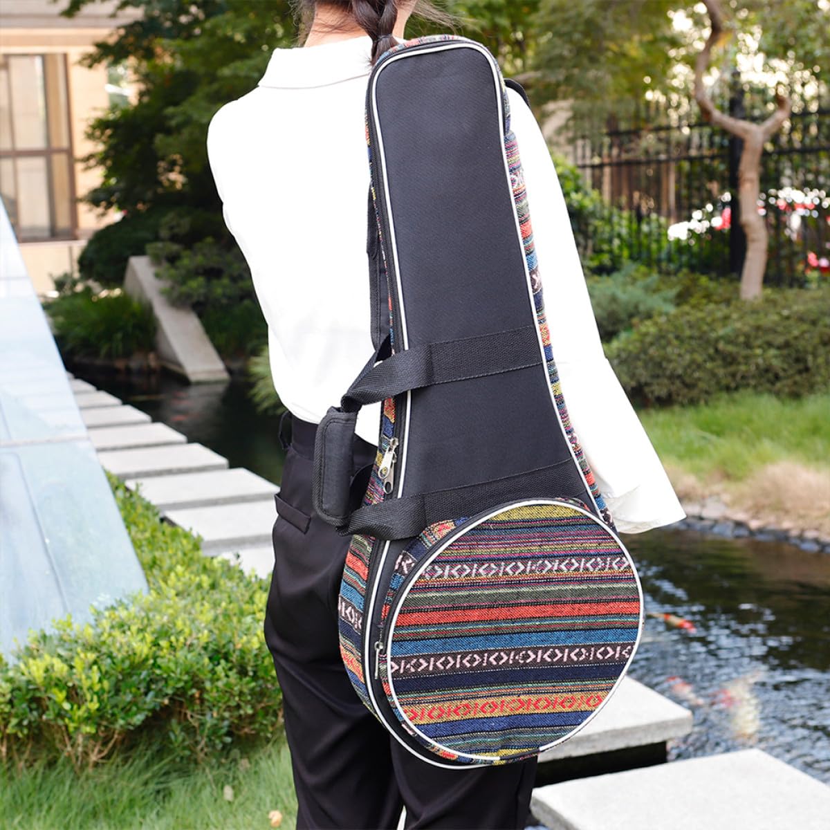Abaodam Borsa per Mandolino Nazionale in Materiale Resistente e Spesso, Zaino Musicale Imbottito Manico, Borsa Porta Strumenti a Mano per Viaggi e Trasporto Comodo