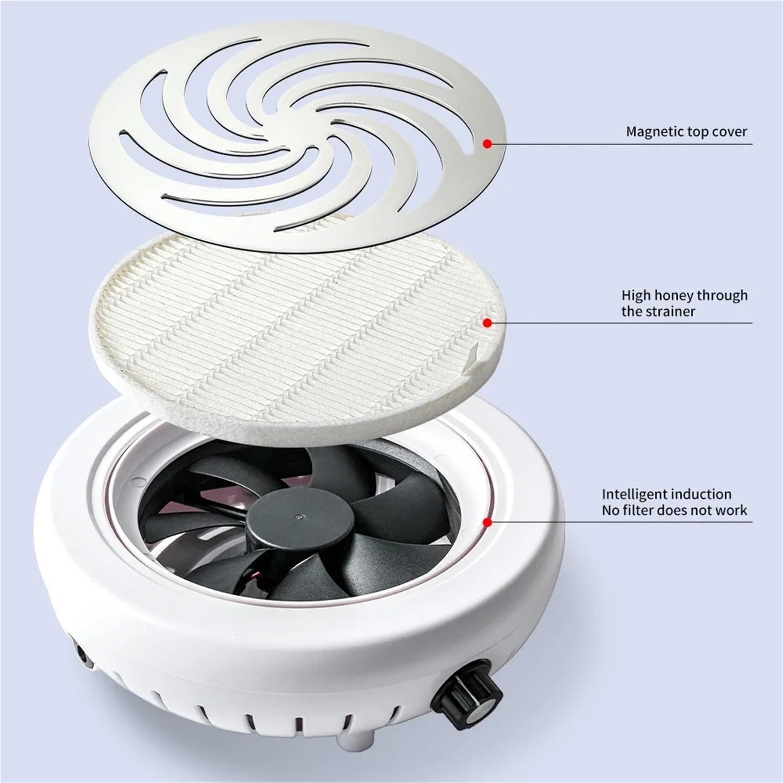 MRKU Ponceuse à Ongles avec collecteur de poussière, Filtre Lavable, Aspiration silencieuse, 45 000 TR/Min, Ultra-Puissant, pour manucure Artistique.