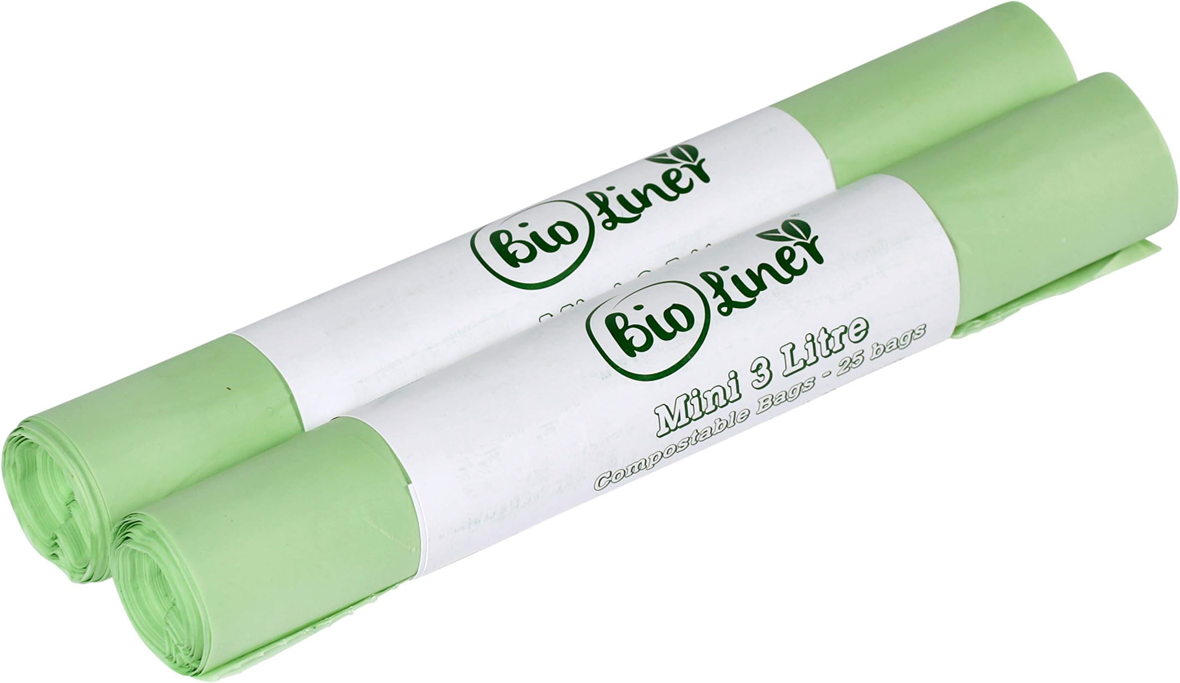 Mini 3L Compostable Caddy Bags - 50 liners - Kitchen Worktop Compost Food Waste Bin Liners for EN13432