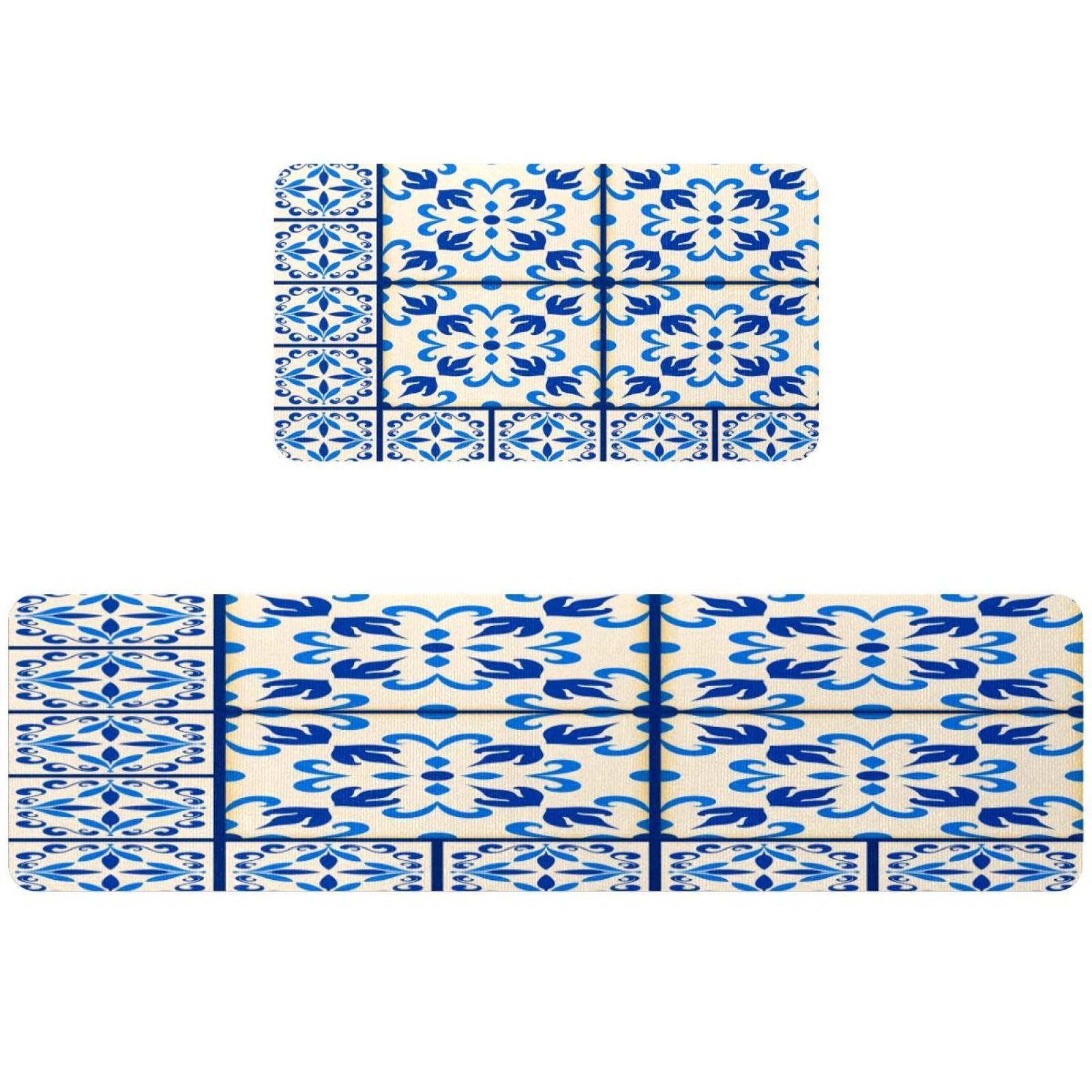 Tapis de cuisine antidérapant fini les glissades lot de 2 tapis lavables