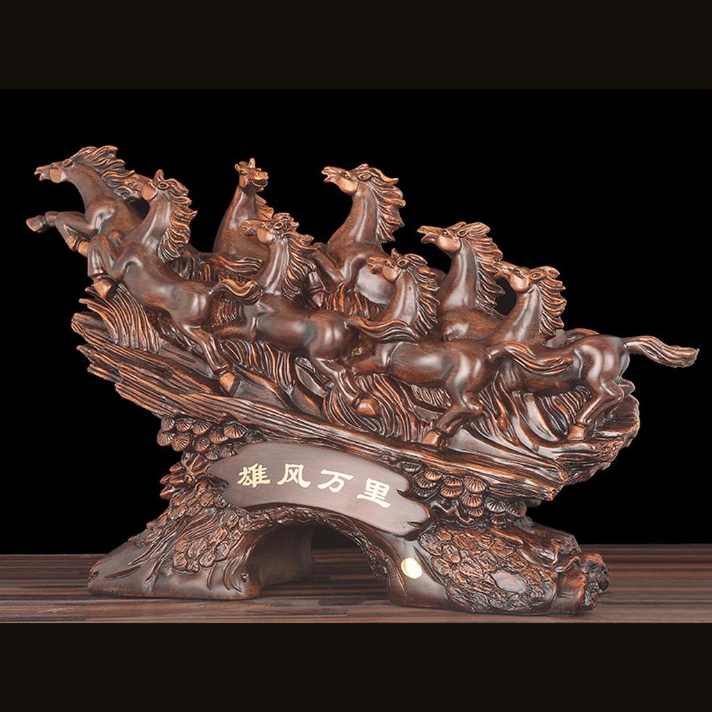 Mini estatua for el hogar, oficina, automóvil, decoración de mesa, esculturas decorativas coleccionables, estatuas de Buda, decoración de caballos, decoración de la sala de estar, estatua de prosperid