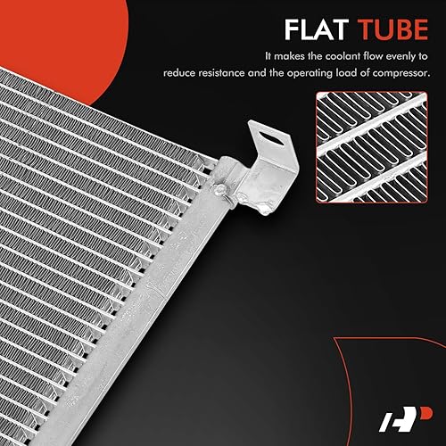 Miniatura 3 de A-Premium Condensador de aire acondicionado compatible con Jeep Cherokee 1987-1996, Comanche 1987-1992, Wagoneer 1987-1990, 4.0L, Reemplazar #