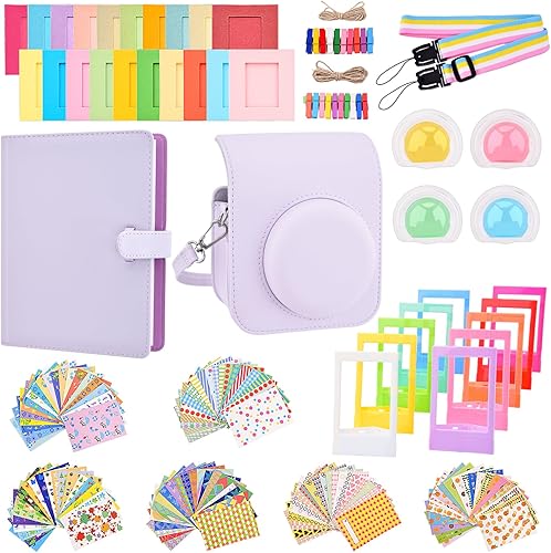 Miniatura 9 de Sunmns Kit de accesorios para cámara instantánea Mini 12, paquete de accesorios compatibles con cámara instantánea Instax Mini 12, incluye funda,